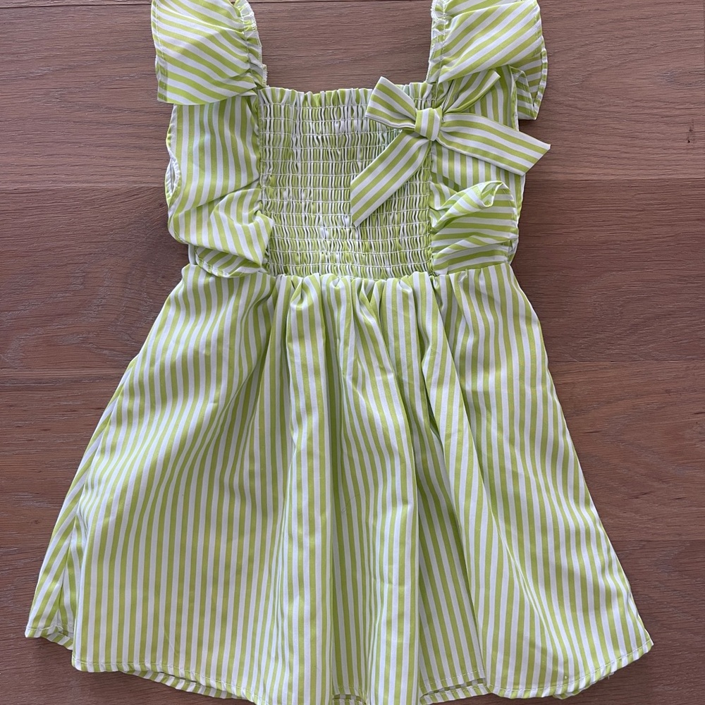 Habitual Lime and White Striped Dress